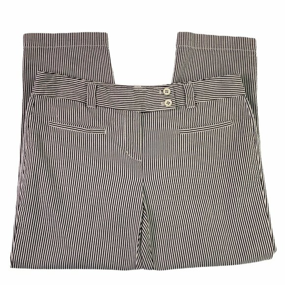 LOFT Original Crop Seersucker Striped Pants 2 - Picture 3 of 8
